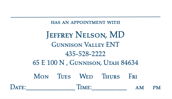 GVH Appointment Cards