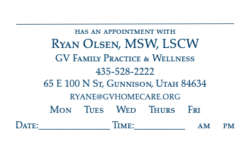 GVH Appointment Cards