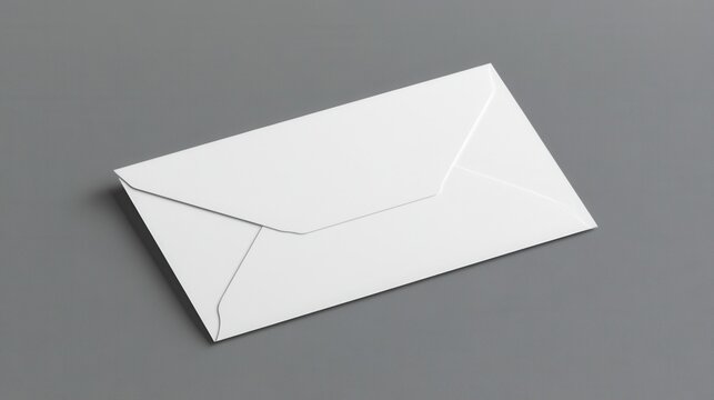 White envelope on a gray background